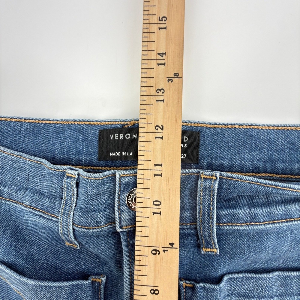Veronica Beard Sheridan Jeans Womens 27 Blue Exaggerated Flare High Rise Airway - Picture 13 of 16